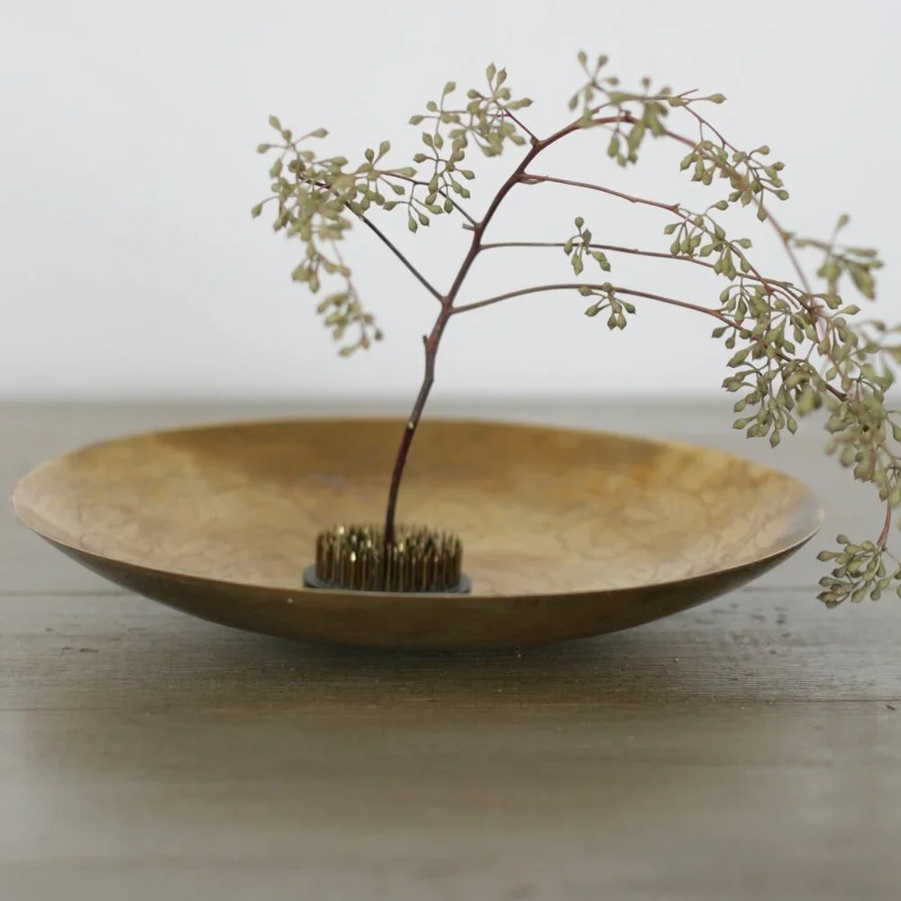 Vintage Brass Shallow Bowl Dish/10